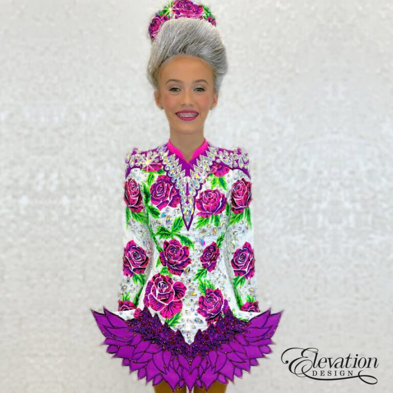 Floral Irish dancing solo dress