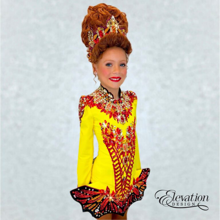 Irish Dancing Solo Dress Design by Elevation Design. Bespoke and hand made